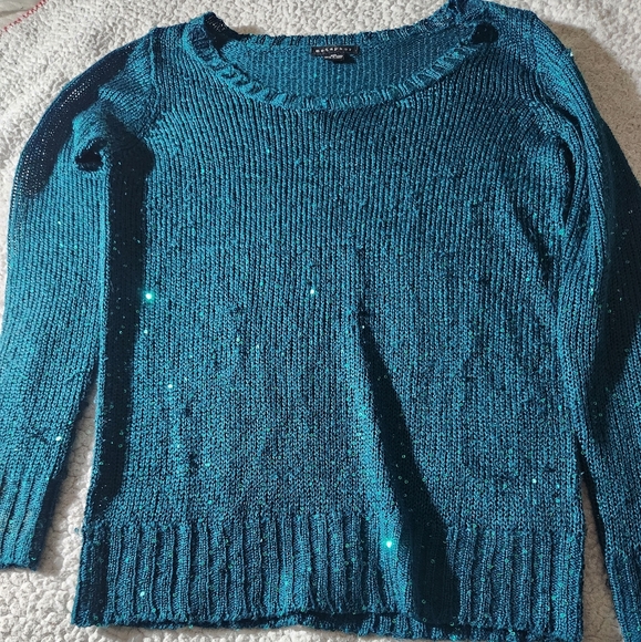 Metaphor Forrest Green Sweater with Sequins - Picture 2 of 10